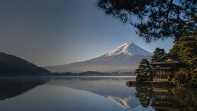 Mount Fuji and mountain scenery in the Hakone region