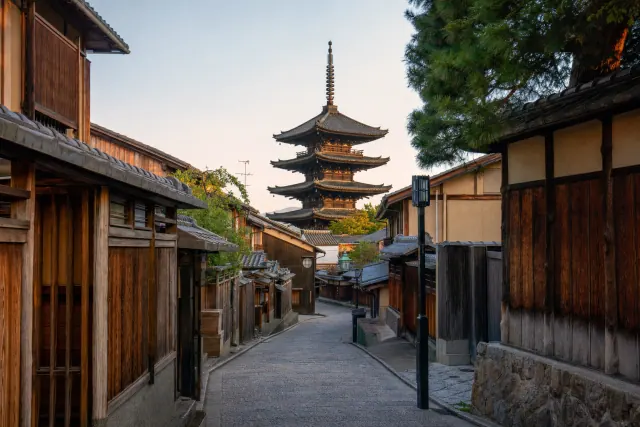 Traditional temple scenery in Kyoto