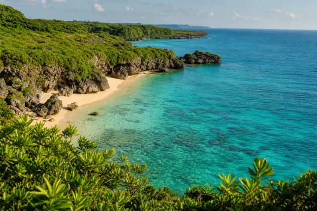Southern Japanese coastal scenery representing Aburatsu and Miyazaki